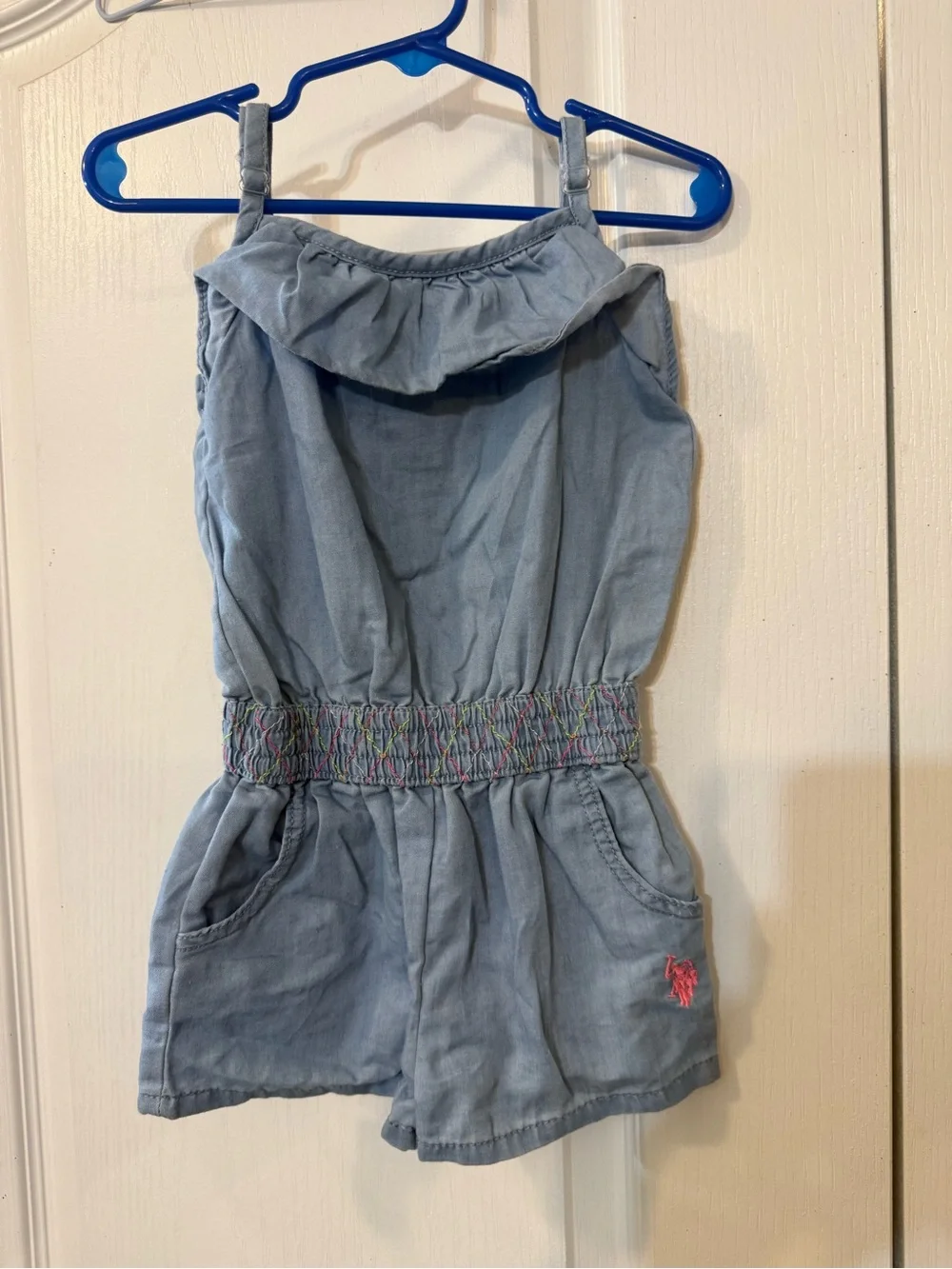U.S. Polo Assn. Light Blue Girl’s 4T Jumpsuit